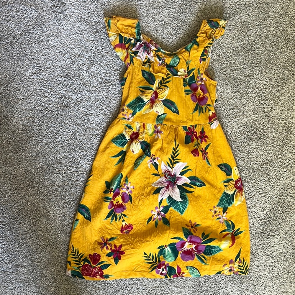Old navy kids yellow floral dress